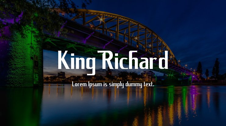 Ejemplo de fuente King Richard