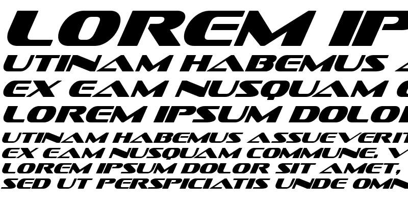 Ejemplo de fuente Sofachrome Italic