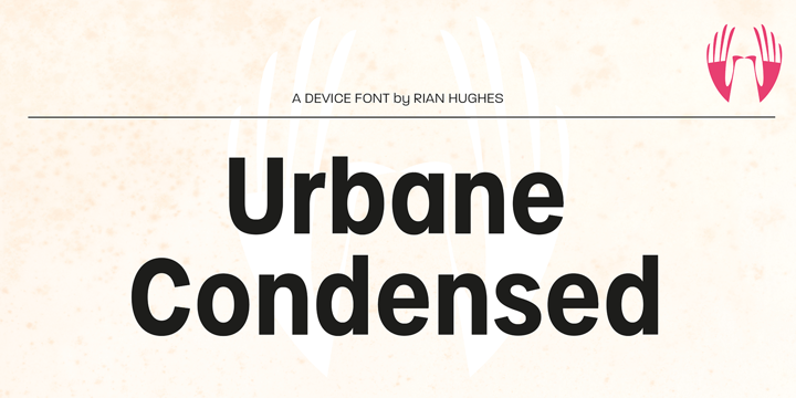 Ejemplo de fuente Urbane Condensed Thin