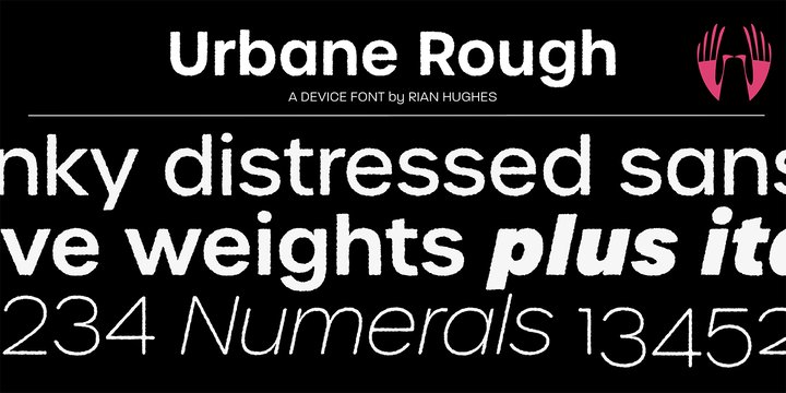 Ejemplo de fuente Urbane Rough Thin Italic