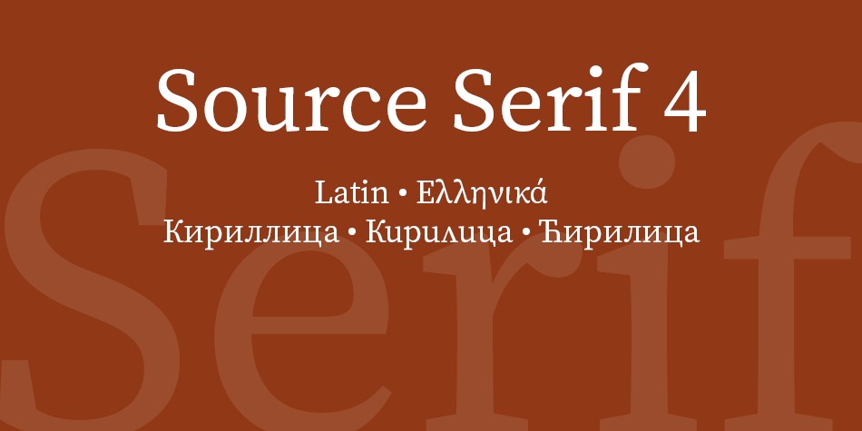Ejemplo de fuente Source Serif 4