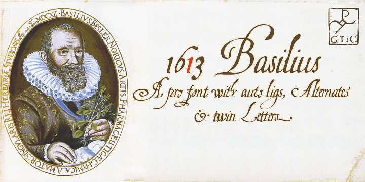 Ejemplo de fuente 1613 Basilius Regular
