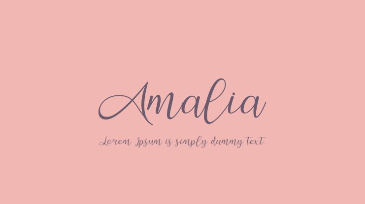 Ejemplo de fuente Amalia Regular