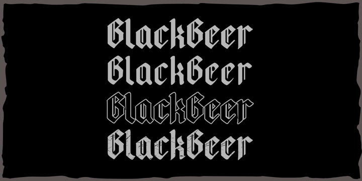 Ejemplo de fuente Black Beer Blured