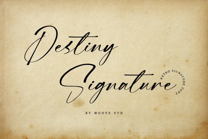 Ejemplo de fuente Destiny Signature