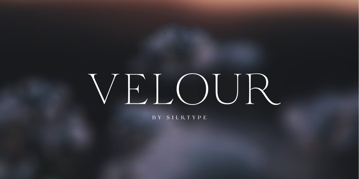 Ejemplo de fuente Velour Bold