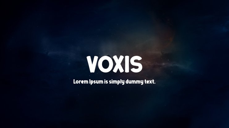 Ejemplo de fuente Voxis Regular