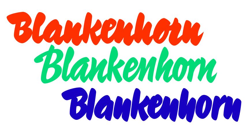 Ejemplo de fuente Blankenhorn Brush
