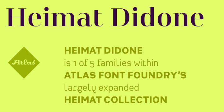 Ejemplo de fuente Heimat Didone 14 SemiBold Italic