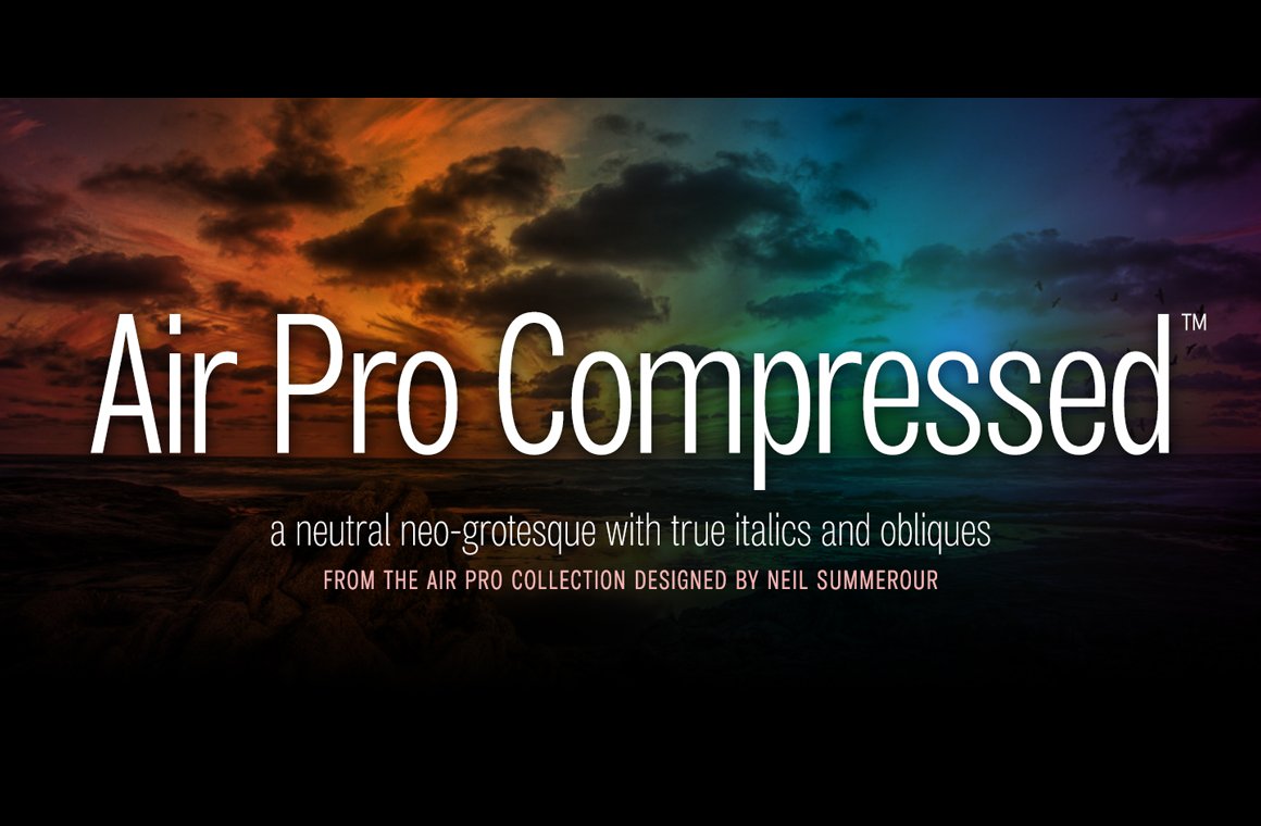 Ejemplo de fuente Air Pro Compressed Extra Bold Italic