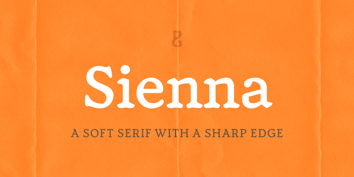 Ejemplo de fuente Sienna Thin Italic