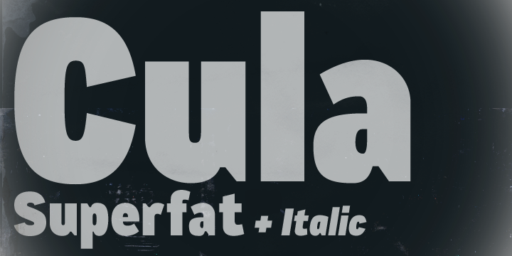 Ejemplo de fuente CA Cula Superfat Italic