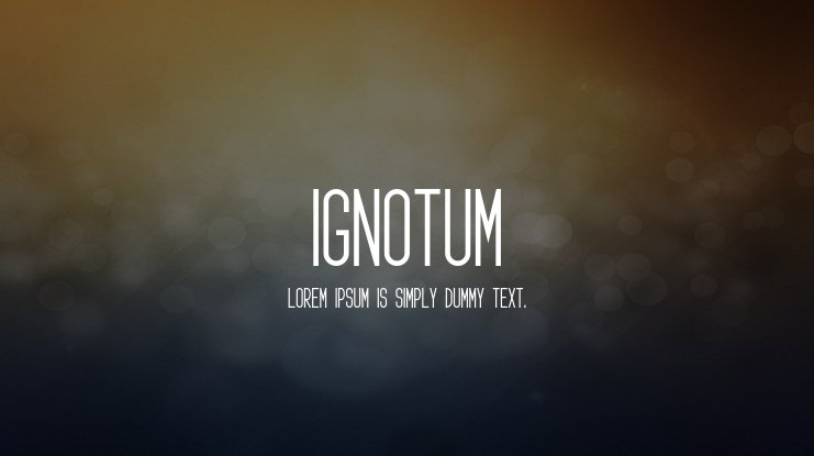 Ejemplo de fuente Ignotum Regular