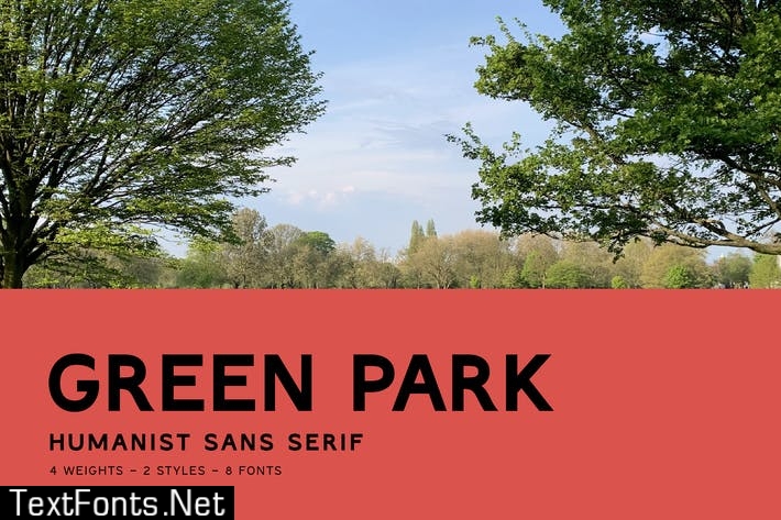 Ejemplo de fuente Green Park