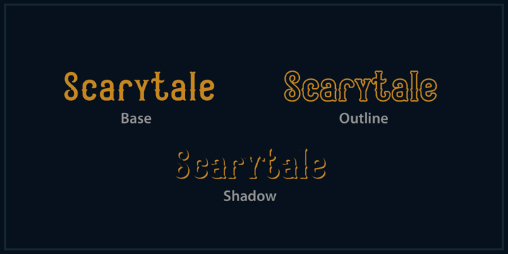 Ejemplo de fuente Scarytale Shadow