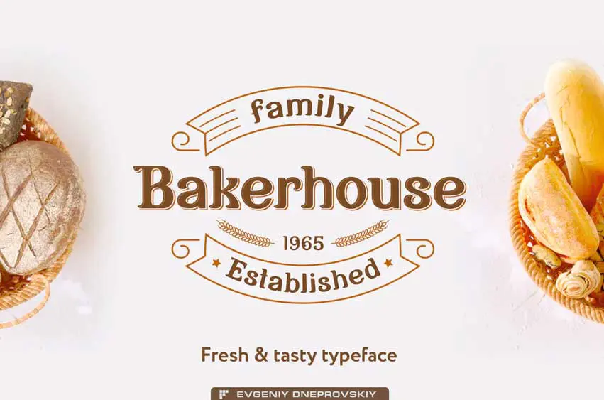 Ejemplo de fuente Bakerhouse Bakerhouse shadow