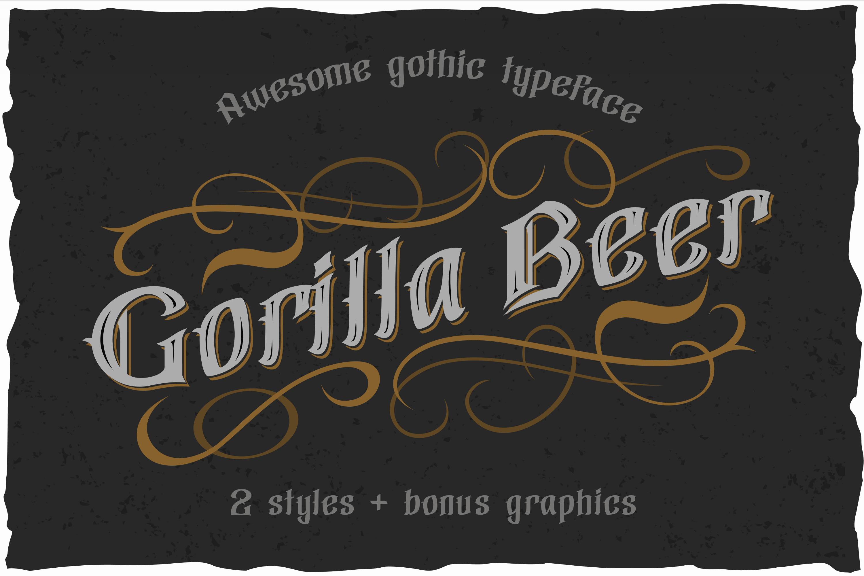 Ejemplo de fuente Gorilla beer base