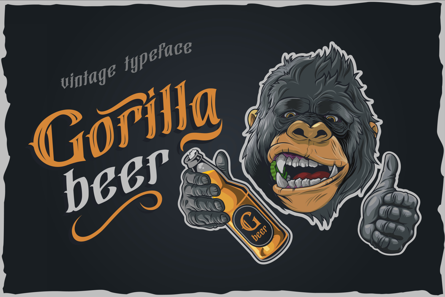 Ejemplo de fuente Gorilla beer