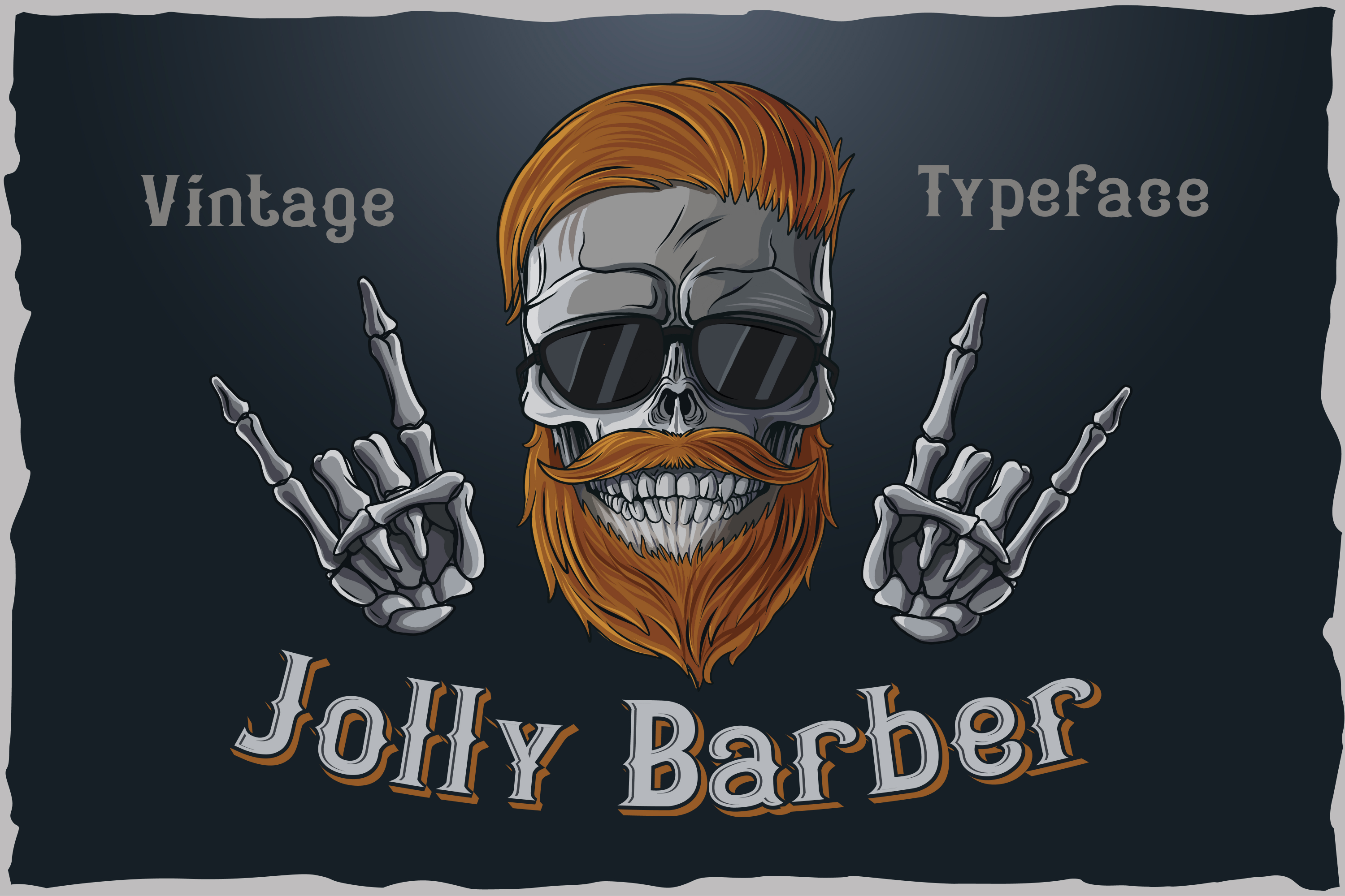 Ejemplo de fuente Jolly Barber shadow