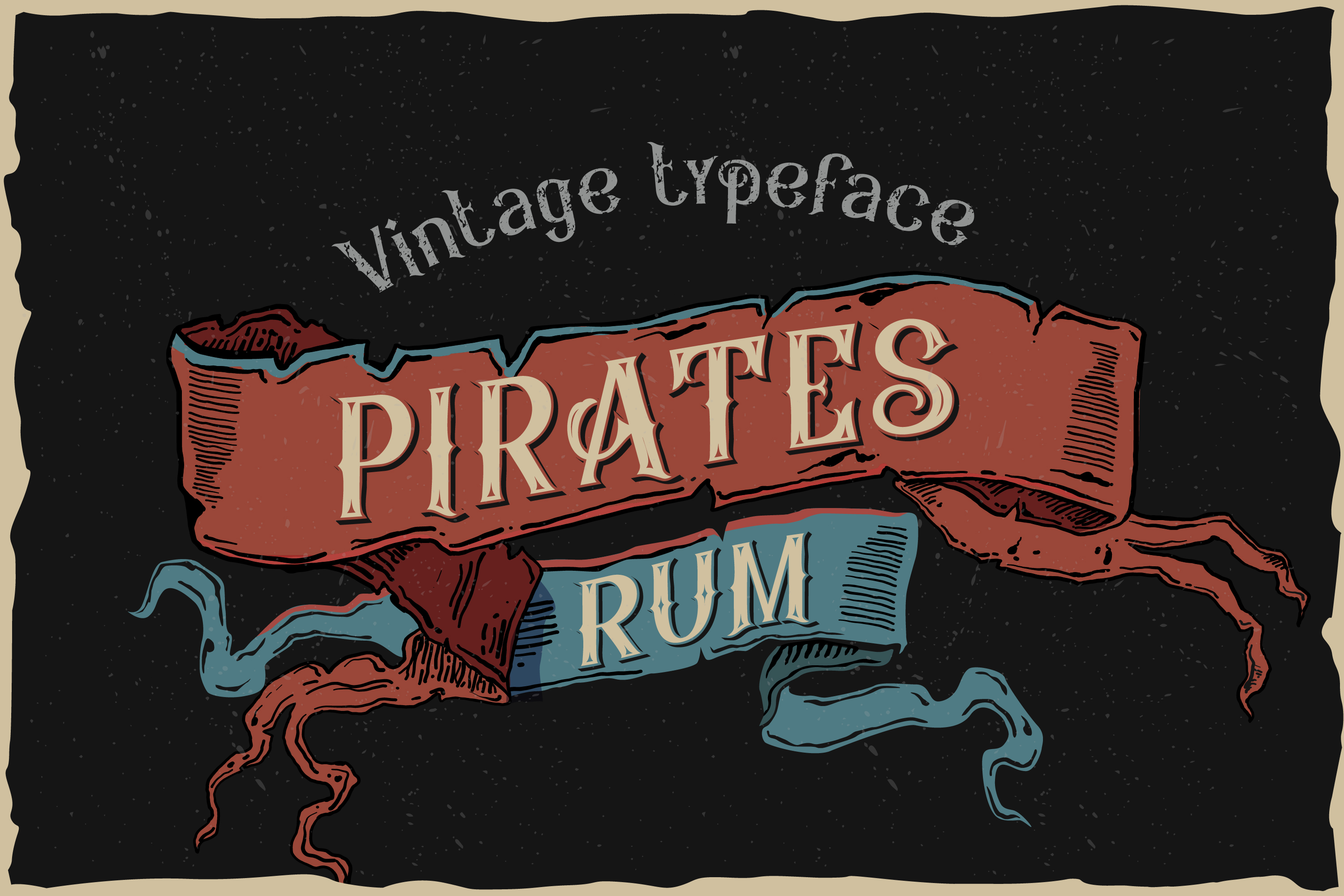 Ejemplo de fuente Pirates Rum Texture