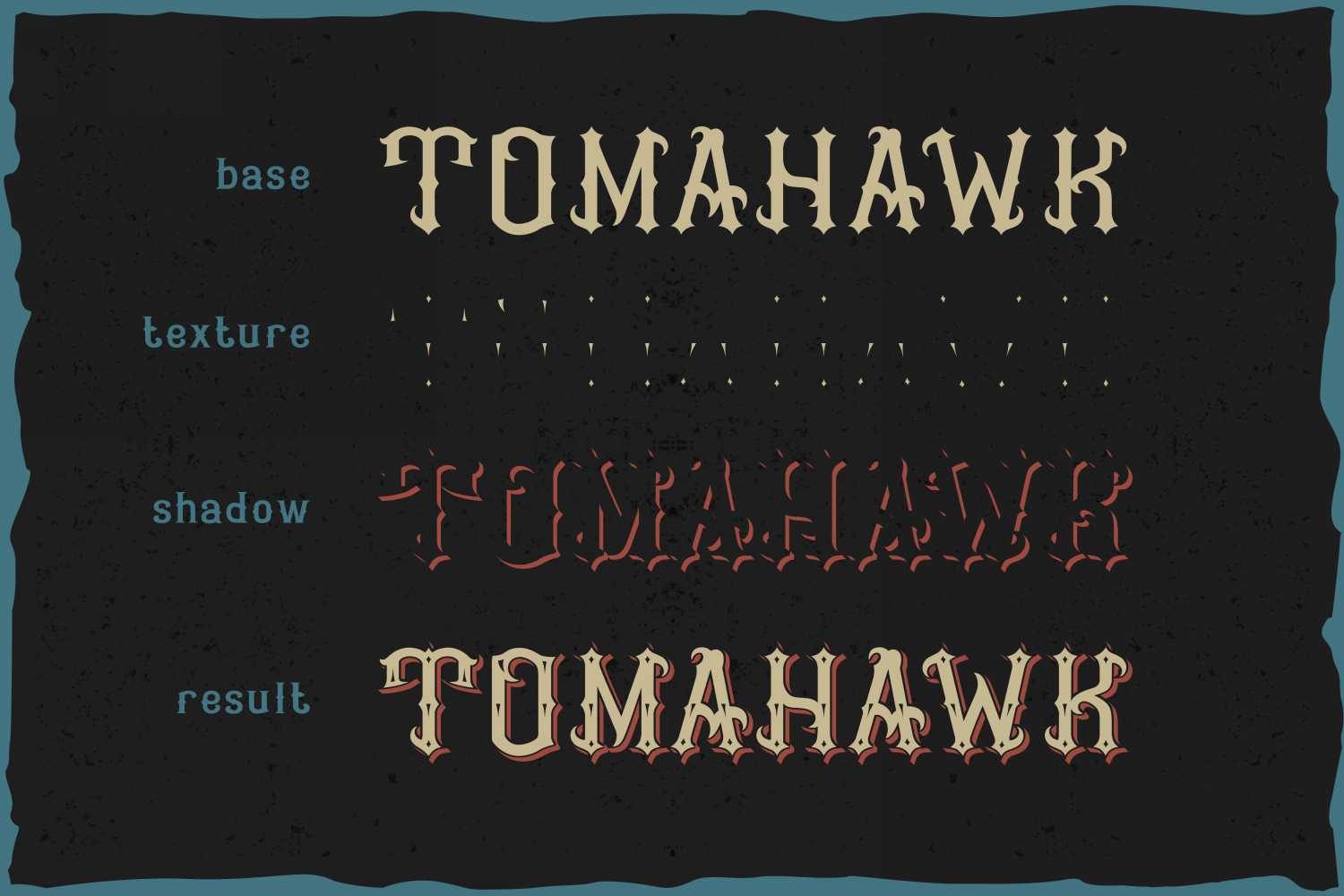 Ejemplo de fuente Tomahawk base