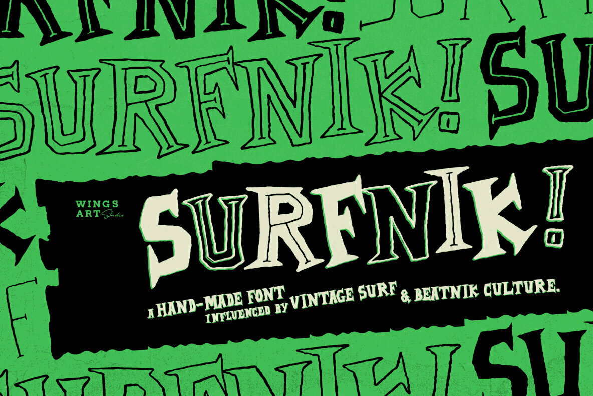 Ejemplo de fuente Surfnik Inline