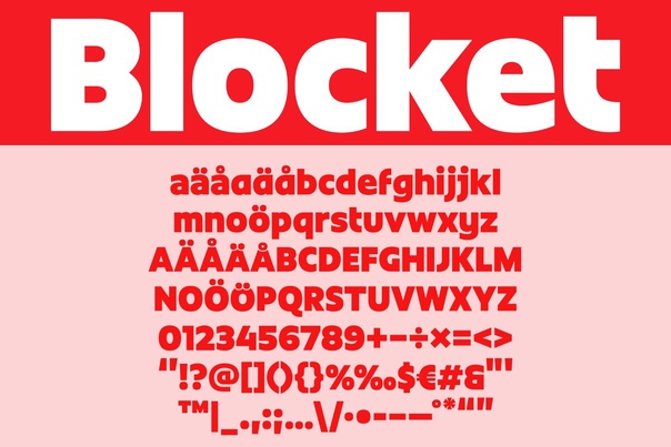 Ejemplo de fuente Blocket Display