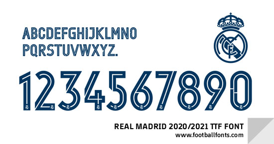 Ejemplo de fuente Real Madrid 18 19