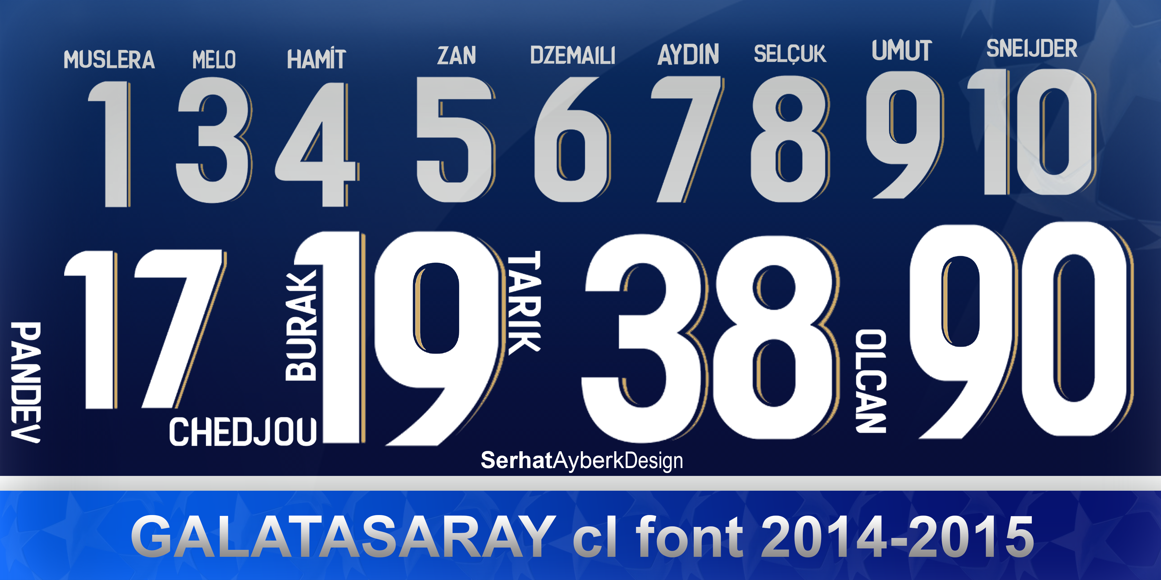 Ejemplo de fuente Galatasaray UCL