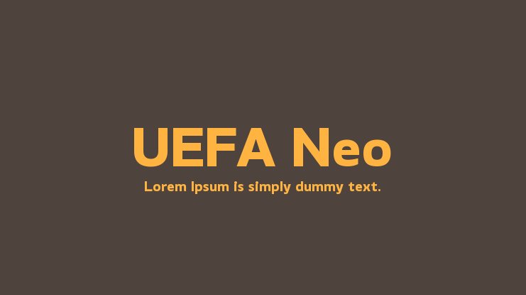 Ejemplo de fuente UEFA Neo Bold