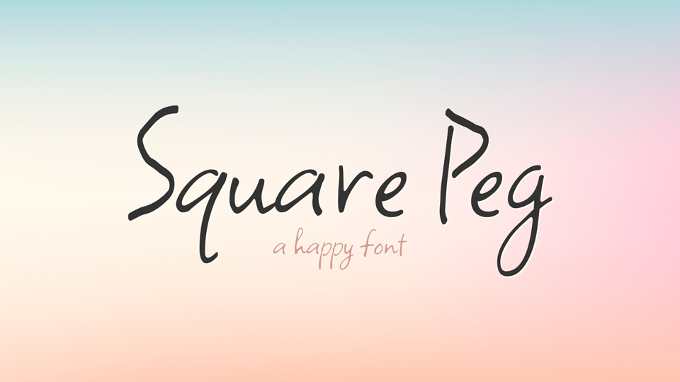 Ejemplo de fuente Square Peg Regular