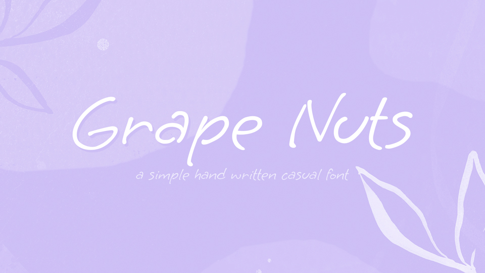 Ejemplo de fuente Grape Nuts Regular