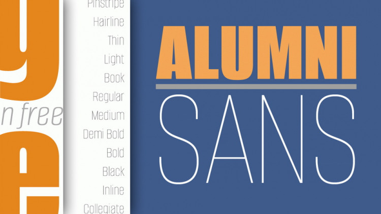 Ejemplo de fuente Alumni Sans Inline One