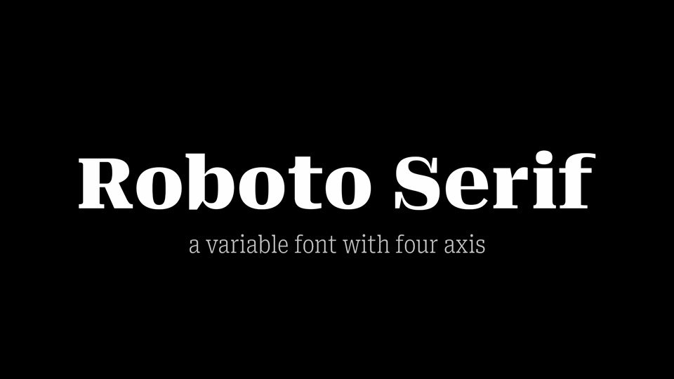 Ejemplo de fuente Roboto Serif