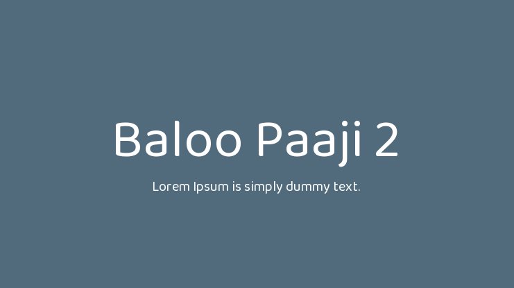 Ejemplo de fuente Baloo Paaji 2 Regular