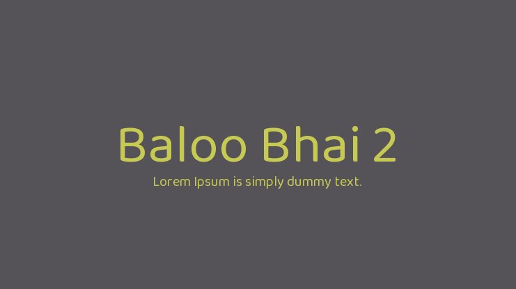 Ejemplo de fuente Baloo Bhai 2