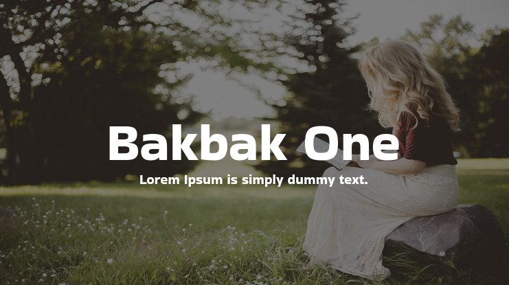 Ejemplo de fuente Bakbak One