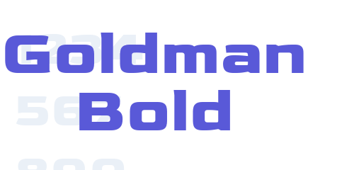 Ejemplo de fuente Goldman Bold