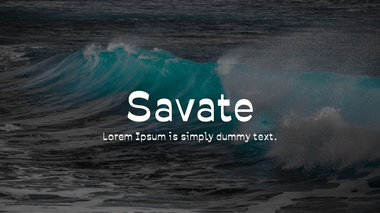 Ejemplo de fuente Savate Italique