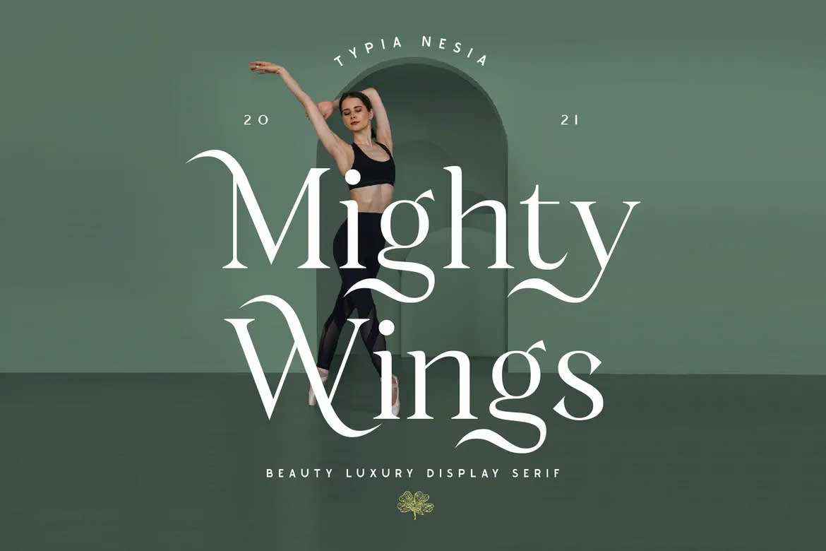 Ejemplo de fuente Mighty Wings Regular