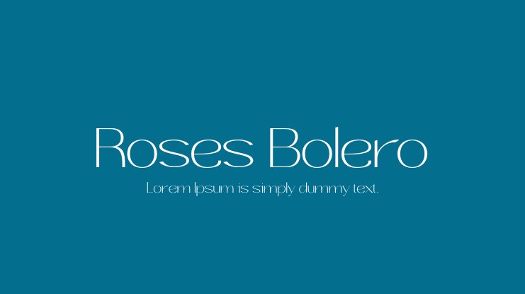 Ejemplo de fuente Roses Bolero Regular
