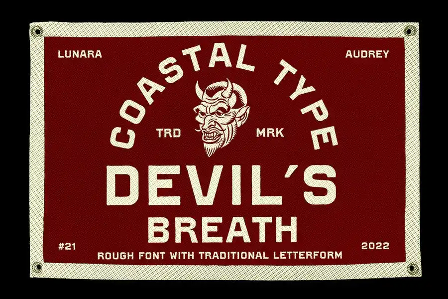 Ejemplo de fuente Devil's Breath Regular