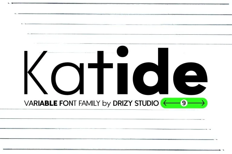 Ejemplo de fuente Katide Extra Bold