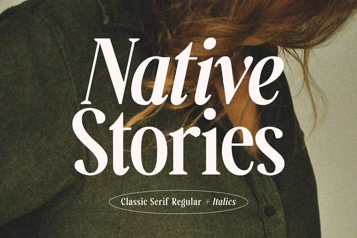 Ejemplo de fuente Native Stories Regular