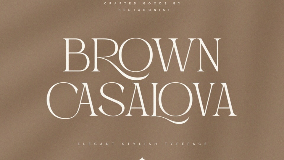 Ejemplo de fuente Brown Casalova Regular
