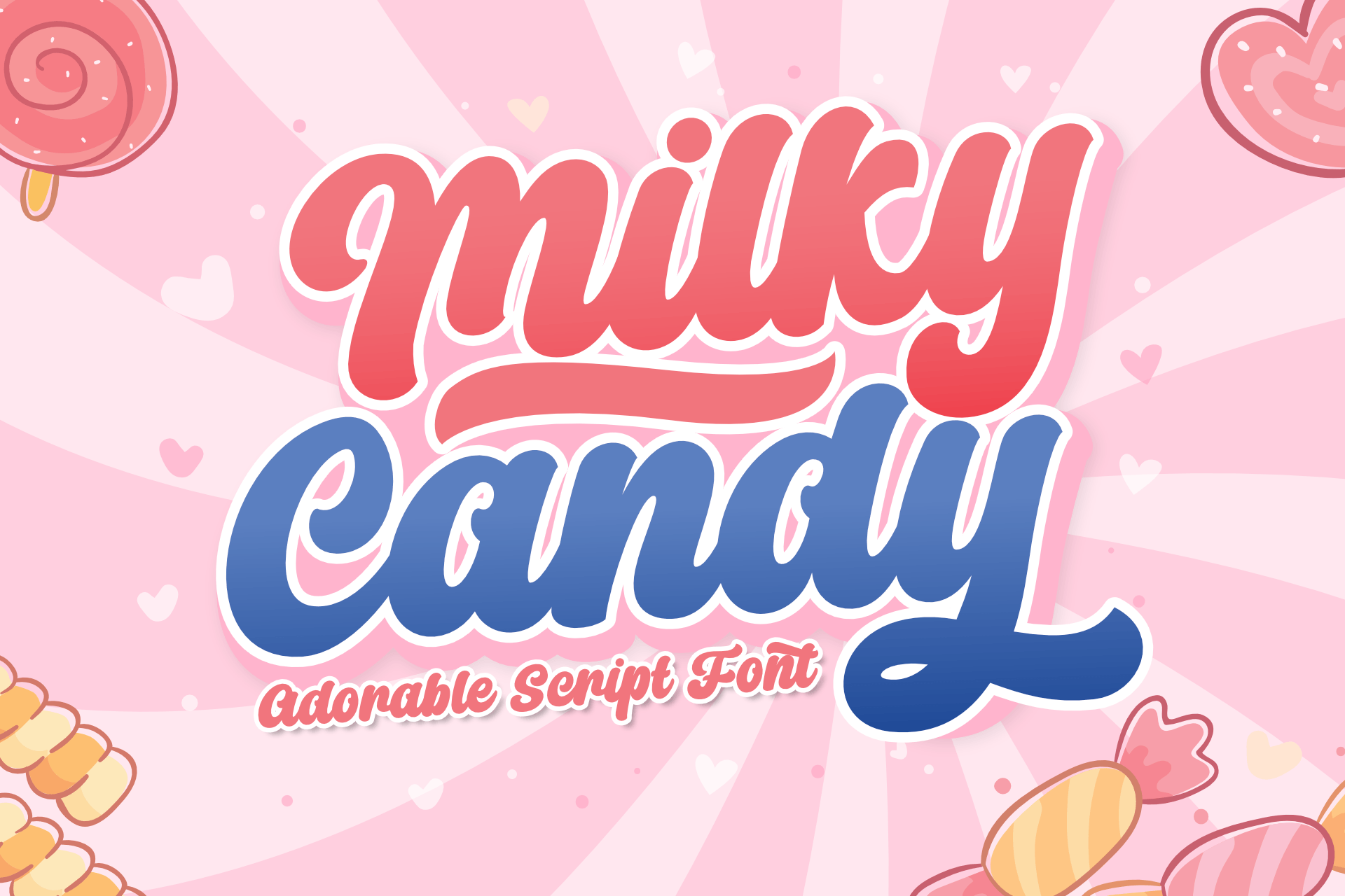 Ejemplo de fuente Milkly Candy Regular