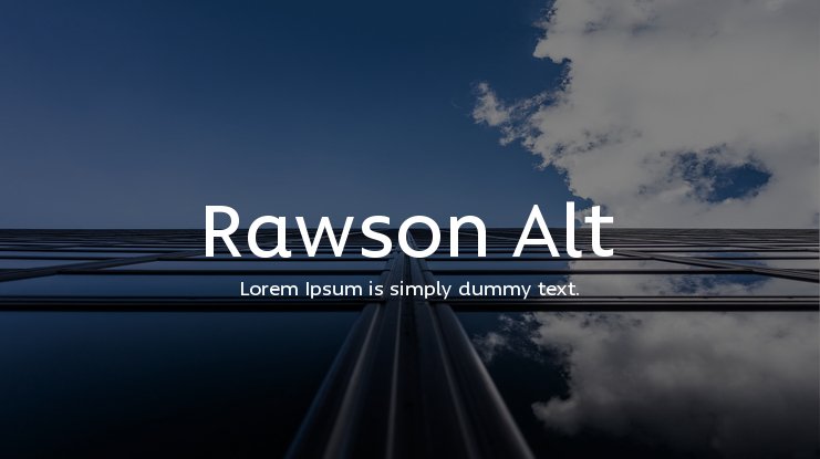 Ejemplo de fuente Rawson Alt Light Italic