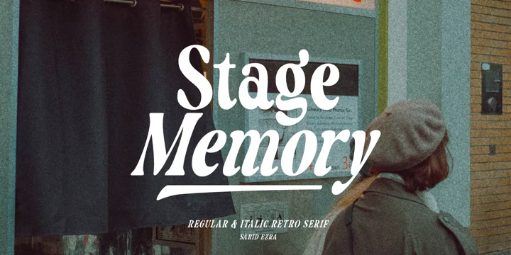 Ejemplo de fuente Stage Memory Italic
