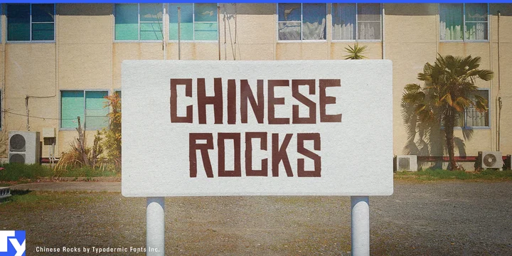 Ejemplo de fuente Chinese Rocks Regular