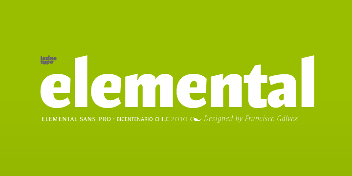 Ejemplo de fuente Elemental Sans Pro Bold Italic